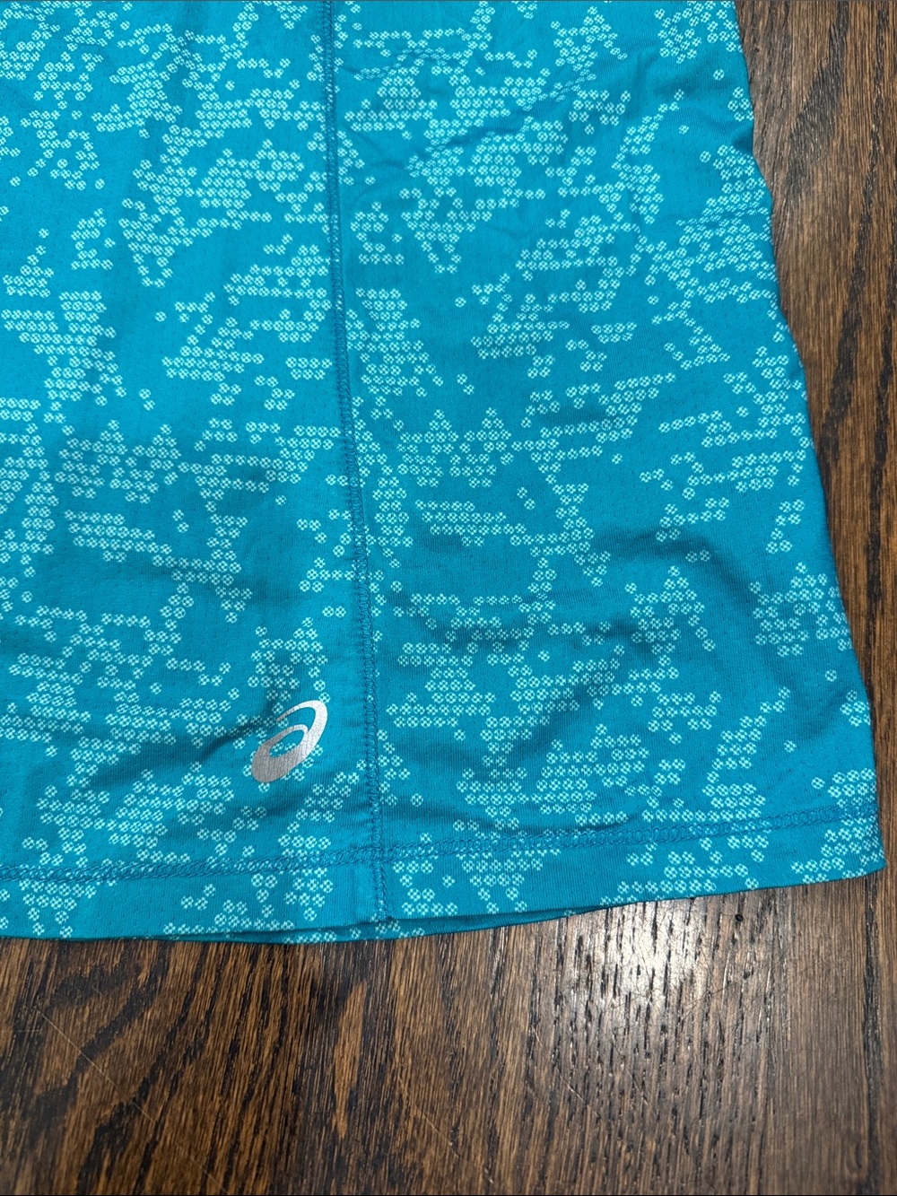 Asics Turquoise Patterned Racerback Tank Top - Picture 2 of 4